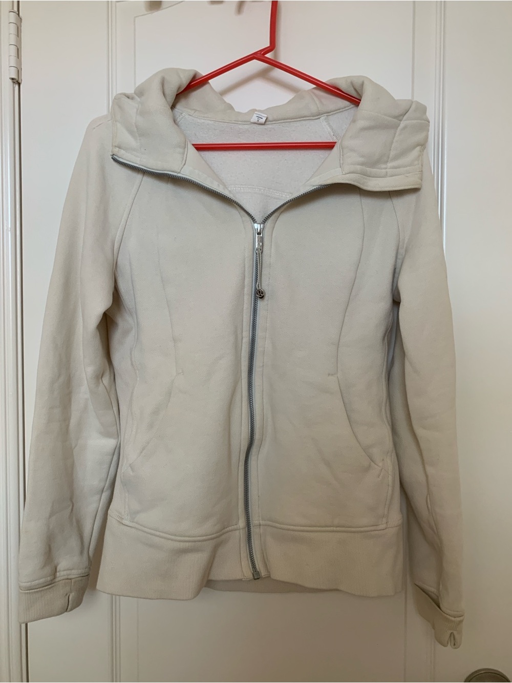Lululemon Scuba Full-Zip Hoodie Bone White Cream Size 6 Fair
